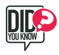 Did you know question or interesting fact isolated icon