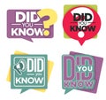 Question or interesting fact did you know isolated icon vector information