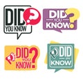 Question or interesting fact did you know isolated icon vector information