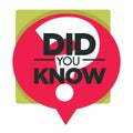 Question or interesting fact did you know isolated icon vector information