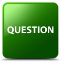 Question green square button