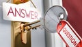 Question leads to Answer - it\'s a key to unlock answer