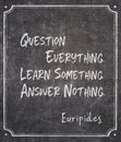 Question, learn, answer Euripides Royalty Free Stock Photo