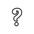 Question Line Icon In Flat Style Vector For Apps, UI, Websites. Black Icon Vector Illustration Royalty Free Stock Photo