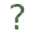 Question mark of the alphabet made with a pattern of green stars Royalty Free Stock Photo