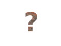 Question mark of the alphabet made with wall of bricks Royalty Free Stock Photo