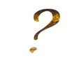 question mark of the alphabet made with a yellow pattern of yellow clouds on which the sun shines Royalty Free Stock Photo
