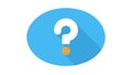 Question Mark Assistance Support Flat Design UI UX Icon, vector design Generative AI Royalty Free Stock Photo