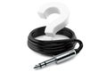 Question mark with audio cable Royalty Free Stock Photo