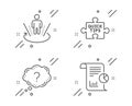 Question mark, Augmented reality and Quick tips icons set. Report sign. Quiz chat, Virtual reality, Tutorials. Vector Royalty Free Stock Photo