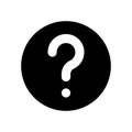 Question mark black glyph ui icon Royalty Free Stock Photo