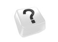 Question mark in black on white computer key Royalty Free Stock Photo