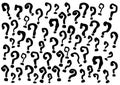 question mark black and white isolated design pattern design on white background illustration Vector Royalty Free Stock Photo