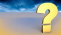 Question Mark blue sky concept Royalty Free Stock Photo