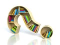 Question mark with books Royalty Free Stock Photo