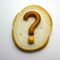 question mark on bread
