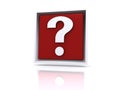 Question mark button Royalty Free Stock Photo