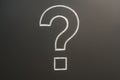 Question Mark Chalkboard Symbolizing Inquiry, Uncertainty, Curiosity, and the Pursuit of Knowledge and Problem Solving Royalty Free Stock Photo