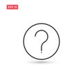 Question mark circle icon vector design isolated Royalty Free Stock Photo