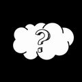 Question mark cloud Royalty Free Stock Photo