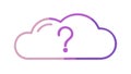 Question Mark Cloud Icon, Inquiry and Support Vector Graphic, vector design Generative AI Royalty Free Stock Photo