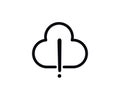 Question mark cloud icon vector logo template Royalty Free Stock Photo