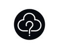 Question mark cloud icon vector logo template Royalty Free Stock Photo