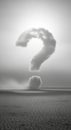Question Mark Cloud in a Mysterious Landscape Royalty Free Stock Photo