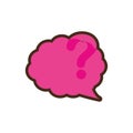 question mark cloud speech image Royalty Free Stock Photo