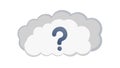 Question Mark Cloud: Uncertainty or Inquiry Icon, vector design Generative AI Royalty Free Stock Photo