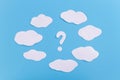 question mark clouds shaped on sky Royalty Free Stock Photo