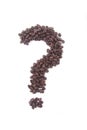 Question mark of coffee beans Royalty Free Stock Photo