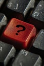 Question mark on computer keyboard. FAQ concept. Selective focus. Royalty Free Stock Photo