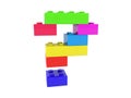 Question mark concept build from toy bricks Royalty Free Stock Photo