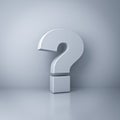 Question mark concept on white wall background Royalty Free Stock Photo