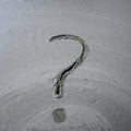 Question mark on concrete Royalty Free Stock Photo