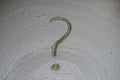 Question mark on concrete Royalty Free Stock Photo