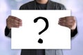 Question mark confusion in Training Meeting question concept Royalty Free Stock Photo