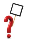 Question mark with copy space Royalty Free Stock Photo