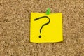 Question mark cork board learn knowledge ask message Royalty Free Stock Photo