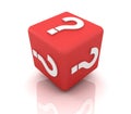 Question mark cube Royalty Free Stock Photo