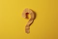 Question mark, cut out of paper, isolated. Ai generated Royalty Free Stock Photo
