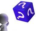 Question Mark Dice Shows Symbol For Information Royalty Free Stock Photo