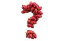 Question mark from dragon fruits. 3D rendering