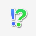 Question mark exclamation marks Royalty Free Stock Photo