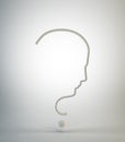 Question mark with a face Royalty Free Stock Photo