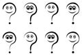 Question mark face Royalty Free Stock Photo