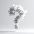 Question Mark Formed by White Smoke or Ink Royalty Free Stock Photo