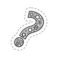 question mark with gears image Royalty Free Stock Photo