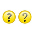 Question mark glossy yellow button Royalty Free Stock Photo